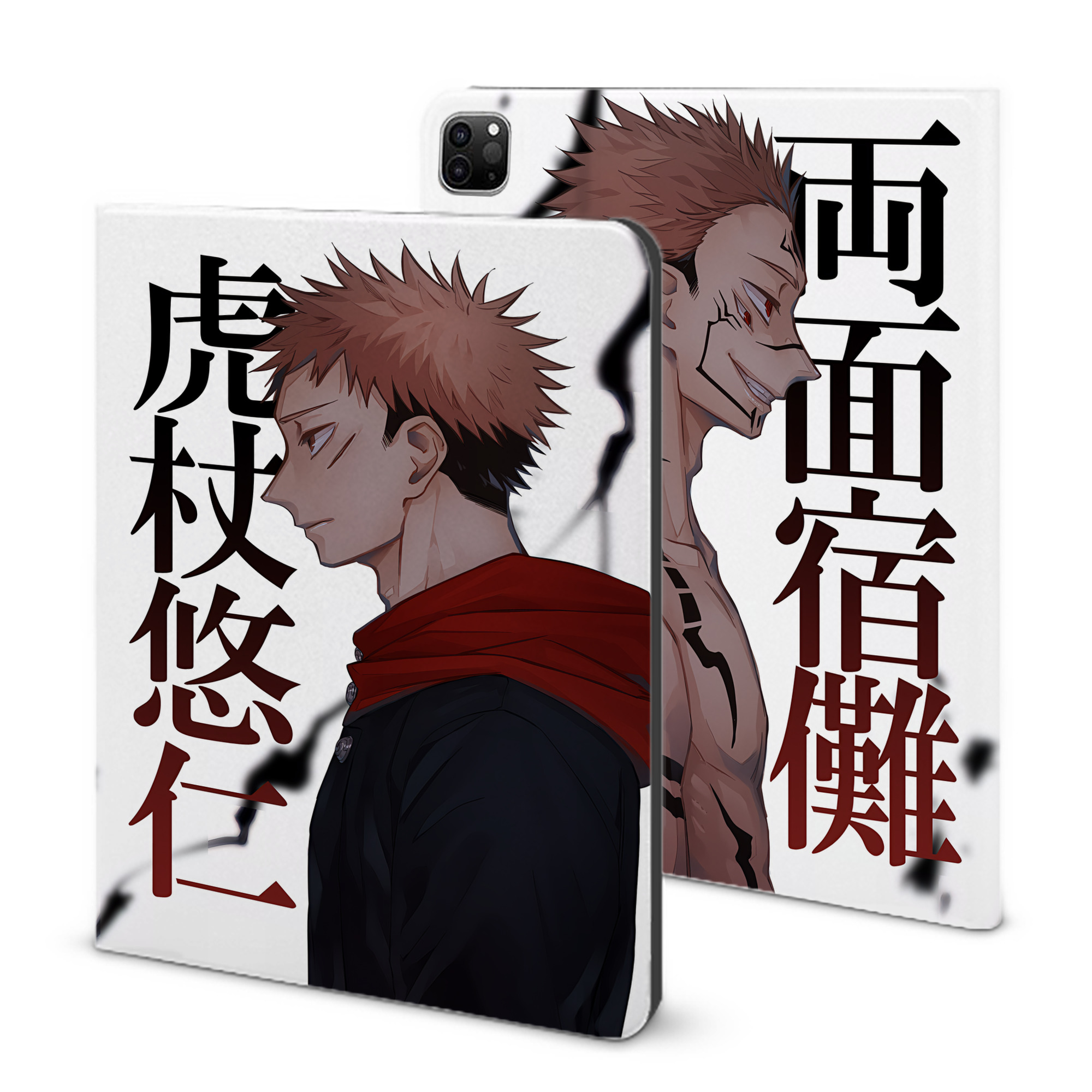 （画像用） 呪術廻戦 Jujutsu Kaisen IPad ケース ブック型 PUレザー TPU 耐衝撃 軽量 薄型 ペン収納なし 全面保護 IPad 各モデル対応